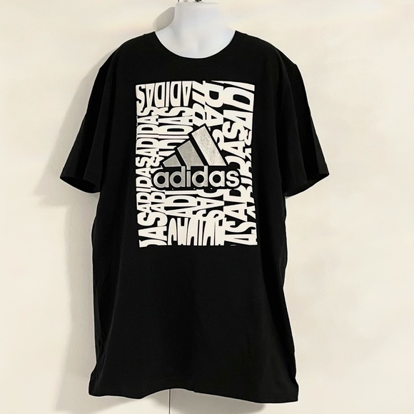 🆕Boys ADIDAS Black Crew Neck Short Sleeve Graphic T-Shirt - Picture 2 of 10